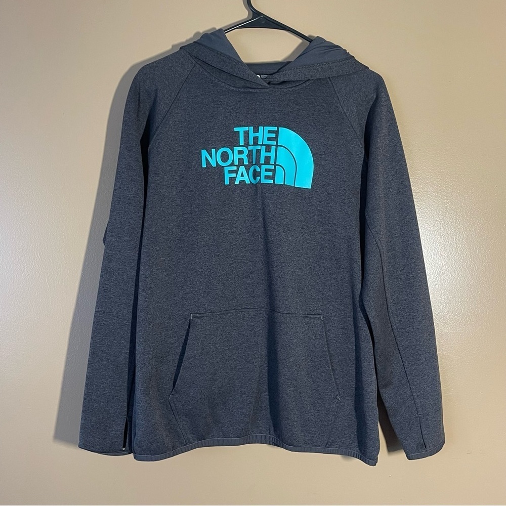 The North Face Women’s Gray Pull over with hood Size Large